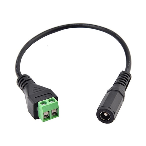 Yammee DC5.5x2.1mm Female Power Supply Adapter Cable Extension Wire Line for LED Light CCTV Cameras Electrical Projects