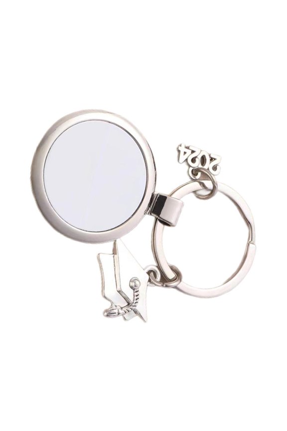 Yammee DIY Metal Keyring with Heat Transfer Printing Sublimation Blank Keychain Jewelry