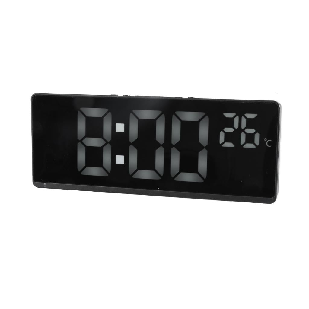 Window Screen Digital Clock Yammee Desk Clock Large Screen Digital Clock with Clear LED Display ...