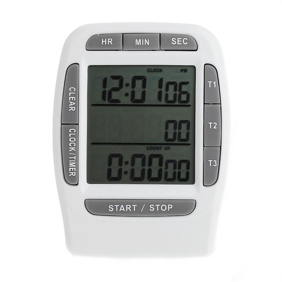 Yammee Digital LCD Multi-Channel Timer CountDown Laboratory 3 Channel Timers 99 Hours
