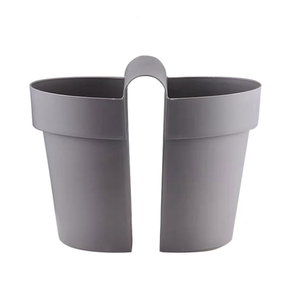 Yammee Double-Sided Hanging Rail Planter Deck Flower Pot Plant Window Box Railing Planter with Drainage Holes for Patio