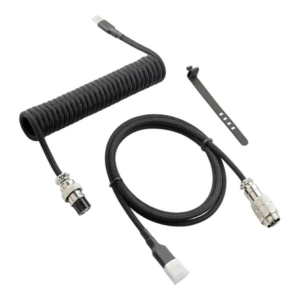 Yammee Double Sleeved Mechanical Keyboard Cable Coiled USB Cable for Enhances Gaming Experience for Gaming Enthusiasts