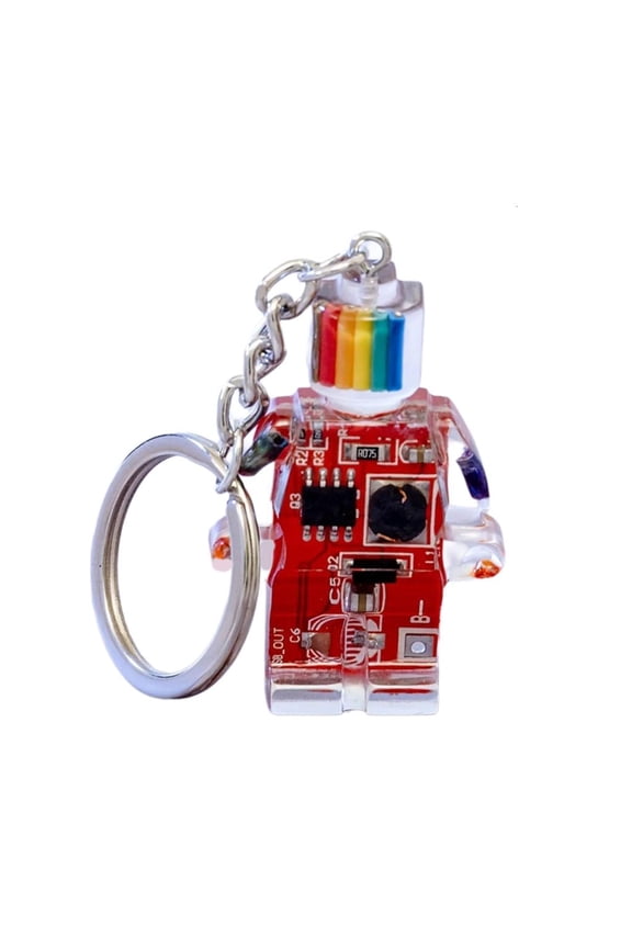 Yammee Electronic Robot Pendant Keychain Unisex Key Chain Multi-Functional Phone Chain Funny Keyrings Accessory for Women Girl