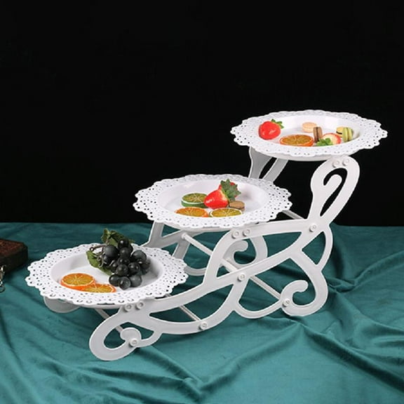 Yammee Elegant Cake Stand for Displaying Various Treats and Snacks 3 Tiers Cupcake Serving Tray Tiered Serving Stand for Wedding