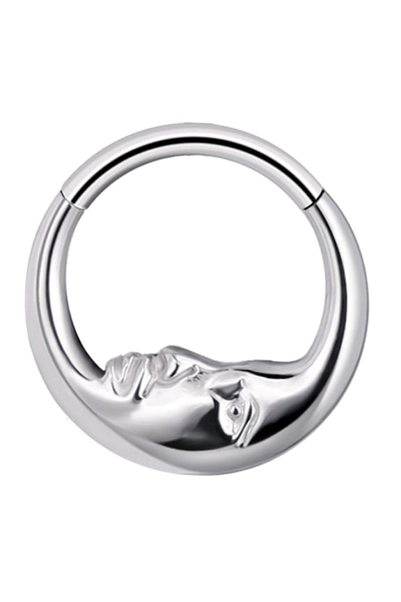Yammee Elegant Moon Shaped Nose Hoop Unique Nose Jewelry Charm for Fashion Enthusiasts