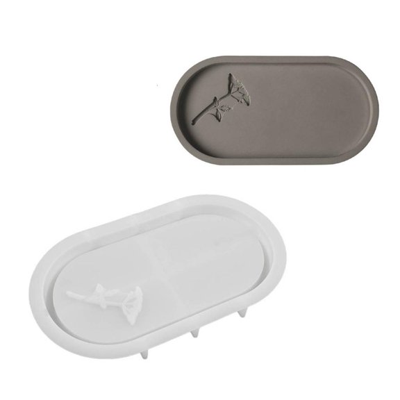Yammee Elliptical Shape Epoxy Resin Molds for Hand-Making Resin Casting DIY Dish Plate