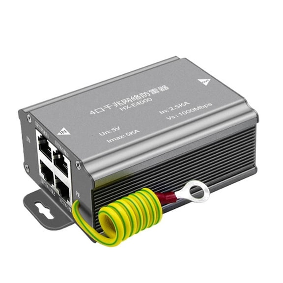 Yammee Ethernet Surge Protector POE Networking Surge Arrester Networking Surge Suppressor Fast Response and High Surge Capacity