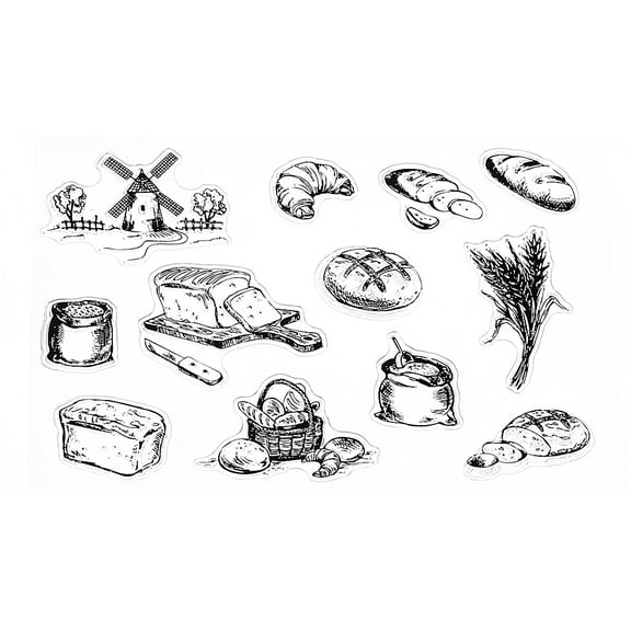Yammee Exquisite Bread Pattern Clear Silicone Stamp Decorative Transparent Stamp Seal
