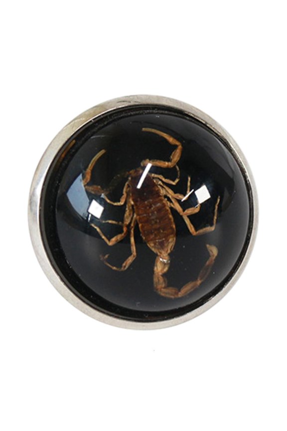 Yammee Fashionable Scorpion Rings Animal Charm Opening Rings Trendy Luminous Jewelry Pieces Eye-catching Unisex Finger Circle
