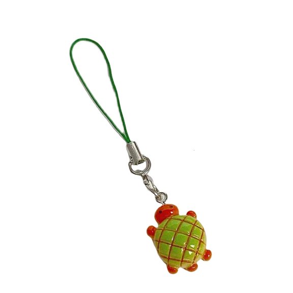 Yammee Fashionable Turtles Phone Hanging Chain Pineapple Bun Style Keyring for Students