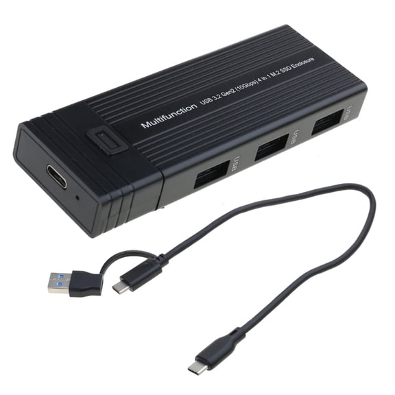 Yammee Fast Speed M.2 SSD Enclosure Box USB C 3.2 Interfaces Aluminum Case For NVMe , Supports 2242/2260/2280 Size