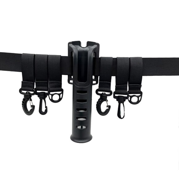 Yammee Fishing Wader Belt Adjustable Waist Belt Multi-function Fishing Wading Belt with Hook, Fishing Belt Surfing Wading Belt