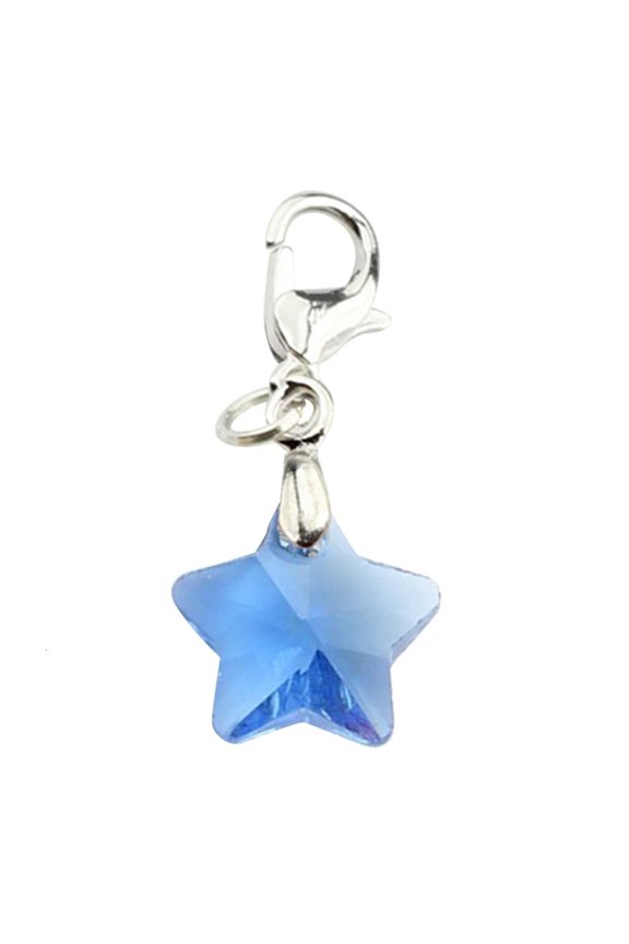 Yammee Five-Pointed Star Keyring Lobster Clasp Pendant for DIY Keychain Jewelry Making