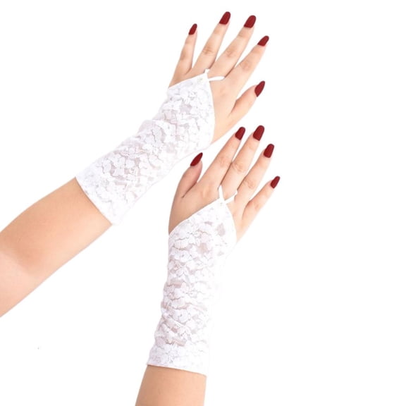 Yammee Flapper Hand Gloves for Women and Girls in Theme Proms Costume Gloves
