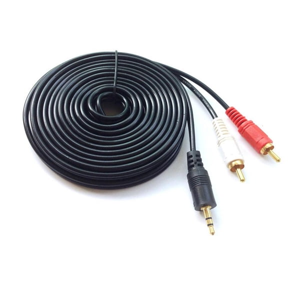 Yammee 3.5mm Male to 2RCA Male Cord Stereo Y Splitter Cable Flexible Adapter Cable