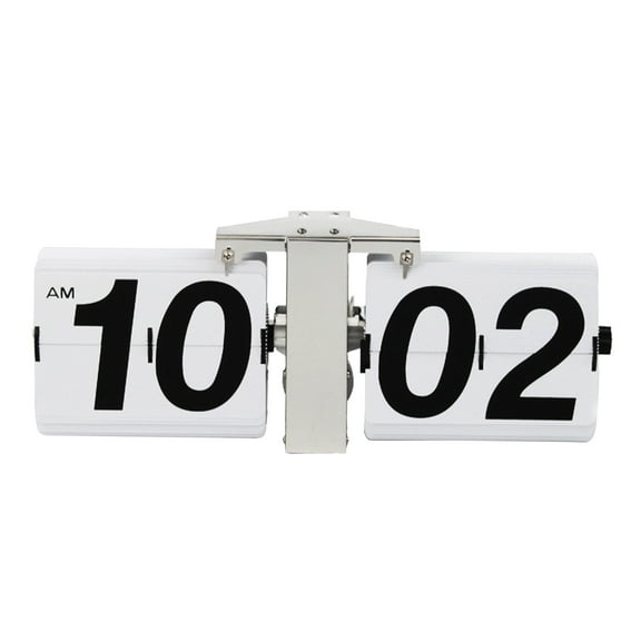 Yammee Flip Desk Clock Retro Digital Display Home & Office Decor 14 x 5.5 x 3.5 Inches