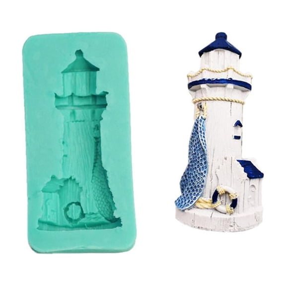 Yammee Fondant Mould Chocolate Molds Candy Moulds Lighthouse Shape Baking Molds Kitchen Baking Accessories for Baking Use