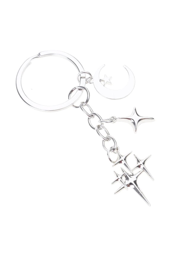 Yammee Four-pointed Star Keychain Y2k Niche Retro Bag Pendant Circle Buckle Accessories