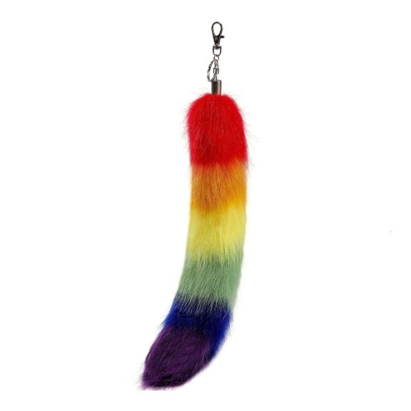 Yammee Foxes Furs Tail Tassels Keyring Decor Fashion Pendant Keychain Handbag Charm