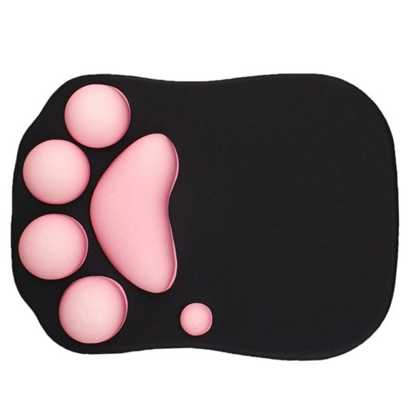 Yammee Fun Kitten Claw Mouse Mat with Built In Wrist Support for Long Hours of Computer