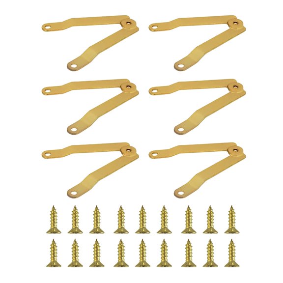 Yammee Functional Gold Tone Folding Lid Support Hinges Upgrades for Various Furniture
