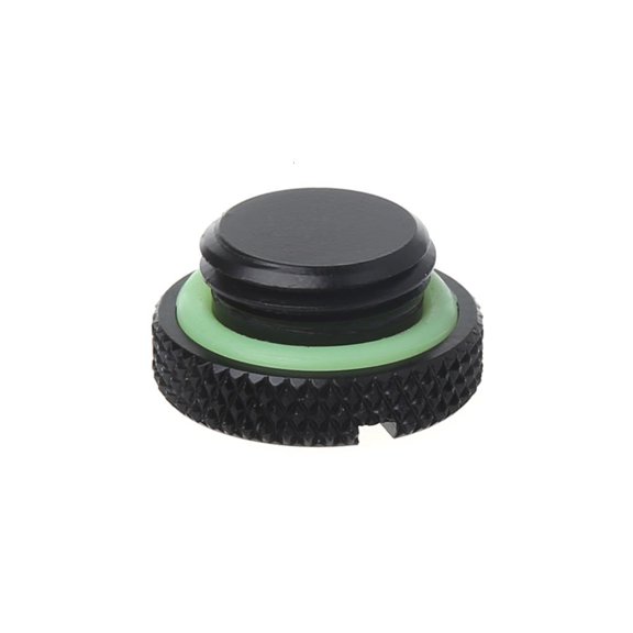 Yammee G1/4Inch Stop Plug 1PC G1/4 Thread Black Plug with Sealing Ring for Computer Water Cool System
