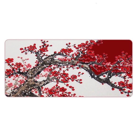 Yammee Gaming Mouse Pad Plum Blossom Desk Mat,Extended Large Laptop Computer Mousepad