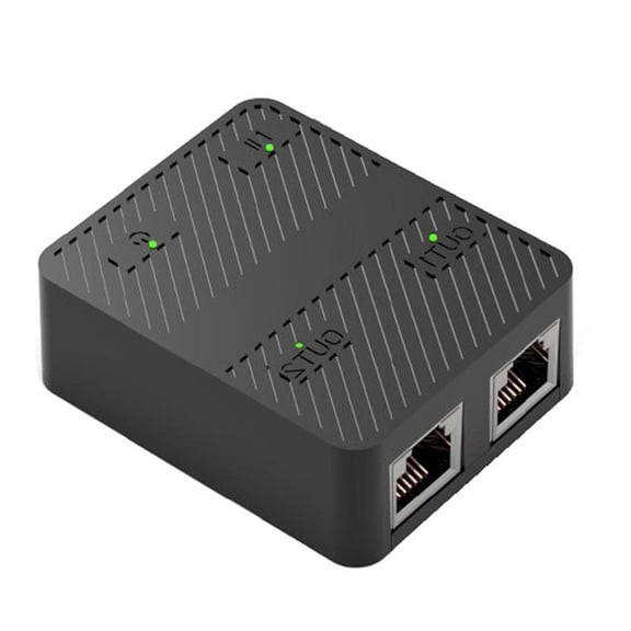 Yammee Gigabit Ethernet Splitter 1 to 2 High Speeds 100/1000Mbps Internet Splitter 1 in 2 out LAN Splitter with Power Cable