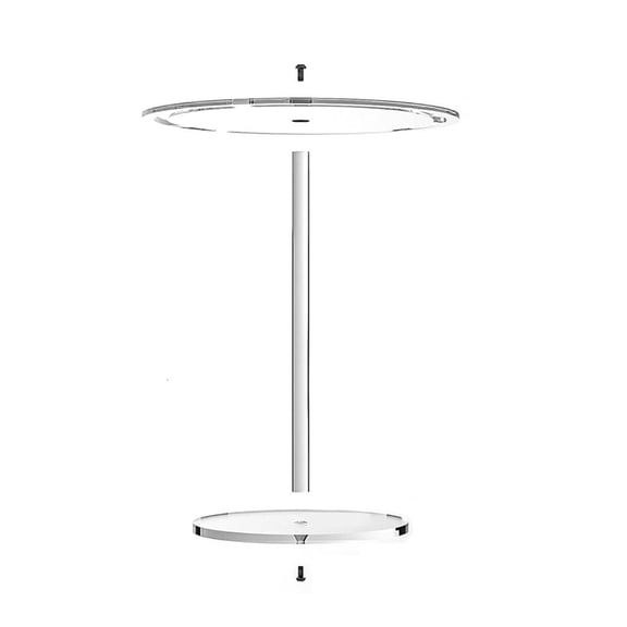 Yammee Glasses Display Stand Transparent Round Sunglasses Storage Rack Rotatable Eyewear Holder Elegant Eyeglasses Organizer