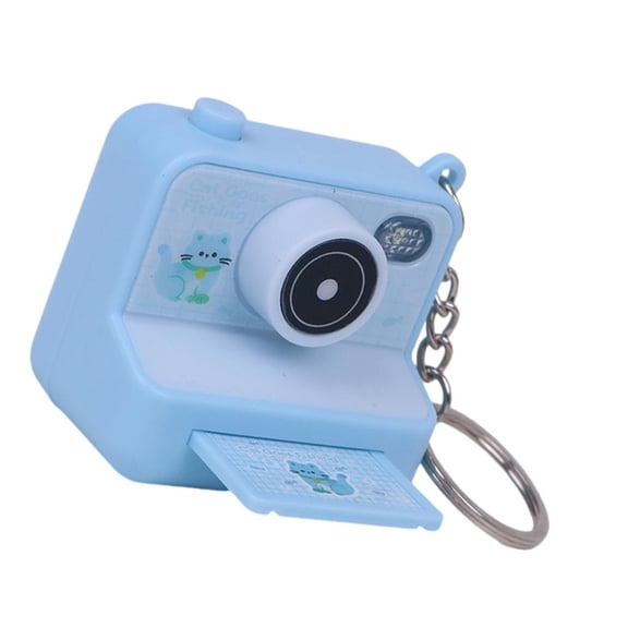 Yammee Glowing Imitation Camera Keychain Press Activated Sound Effect Hanging Decoration Plastic Key Ring Accessory