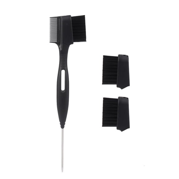 Yammee Hair Control Edge Brush with Metal Rat Tail Comb Double Sided Hair Styling Brush