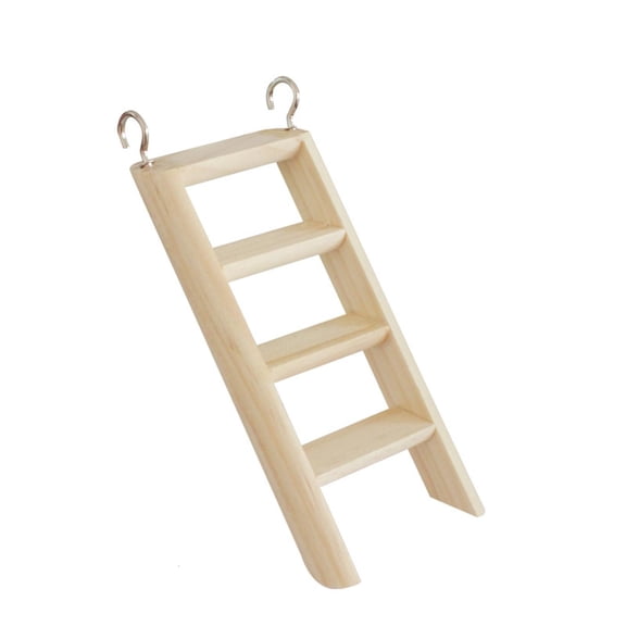 Yammee Hamster Climbing Ladder with Hooks Natural Wood Bridge Habitat Decor for Rats