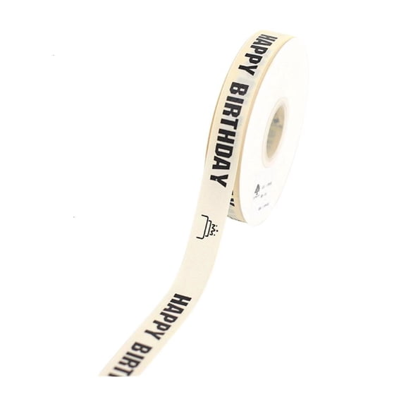 Yammee Happy Birthday Ribbon Flowers Ribbon Decorative Ribbon Flowers Ribbon Craft Ribbon for Birthday Cake Decoration