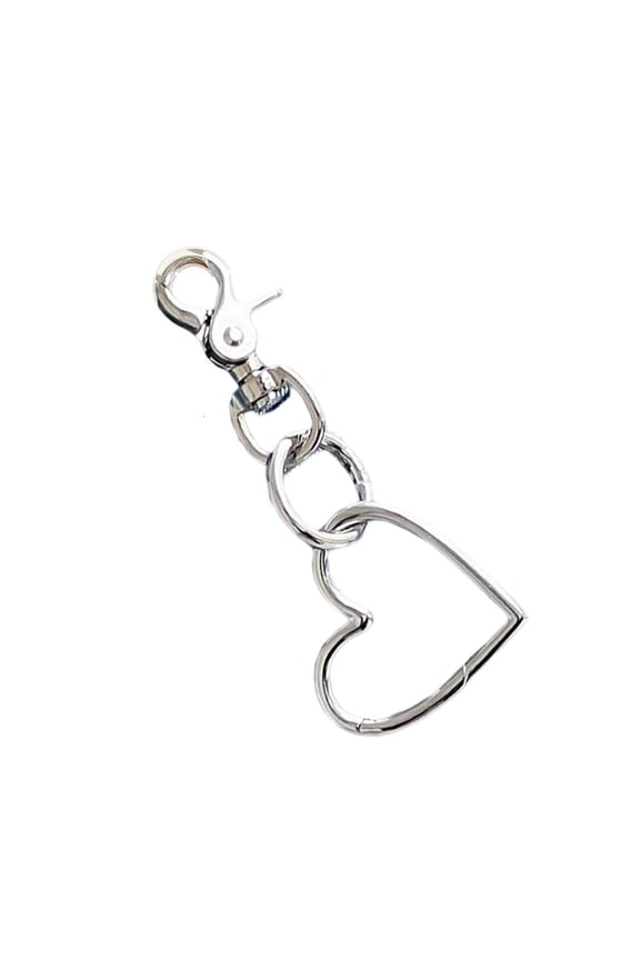 Yammee Heart/Circular Ring Key Holder Sturdy Metal Construction Keychain for Gifting