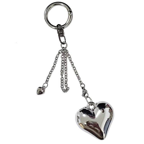 Yammee Heart Keychain Bag Charm Cute Bag Pendant Earphone Cases Keys Rings Backpacks Keys Holder Great Present for All Ages