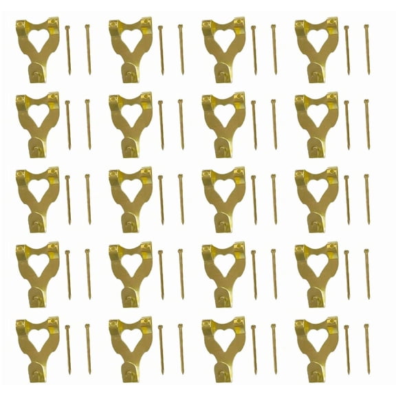 Yammee Heart Shape Pictures Frame Hook Photo Wall Hook with Screws for Wall Art Decoration and Photos Easy Installation
