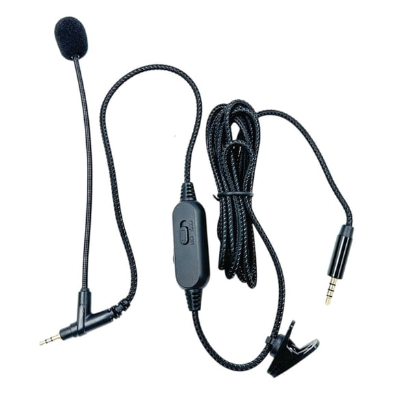 Yammee High Fidelitys Boom Microphone Cable Headsets Conversion Wire With Mic Switcher, Wide Compatibility for Computer