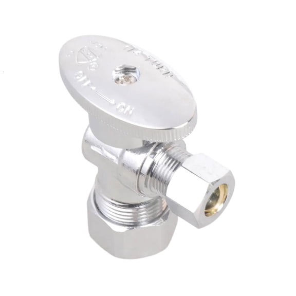 Yammee High Flows Copper Shutoff Valves 5/8"Comps X 3/8" Compression Fit 1/2" Feed Pipe Universals Compatibility