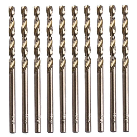 Yammee High Speed Steel 10pcs Mini Drill Bits, for Drilling Holes in Alloy Steel,Nonferrous Metal, cast Iron and Hard Plastics