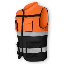 Yammee High Visibility Reflective Vest Safety Vest with Reflective Strips Men Workwear