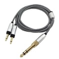 thumbnail image 1 of Yammee Highly Flexible Nylon Cord Cable for Focal ELEGIA Headphones 3.5/6.35mm Connectors Nylon Cord Upgrade Cable, 1 of 8