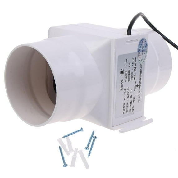 Yammee Inline Duct Fan Quiet Ventilation Exhaust Fan Adjustable for Hydroponic Tent