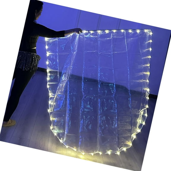 Yammee LED Light Up Half Circle Shape Worship Flag for Experienced Dancers and Beginner