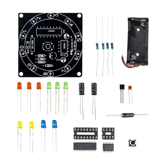 Yammee LED Strengthened Electronic Wheel Set With DIY Assembly For Hobbyists And Students