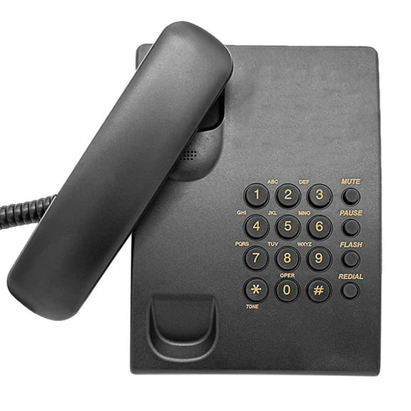 Yammee Landline Telephone Corded Desktop Large Button Phone for Seniors with Redial Corded Phone for Seniors Phone for Seniors