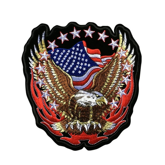 Yammee Large Stickers For Clothes Patches Eagle Army Badge Embroidery Patch DIY Patches