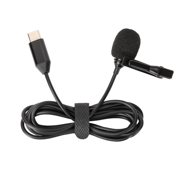 Yammee Lavalier Clip On Mic Type C Lapel Microphone for Action Camera