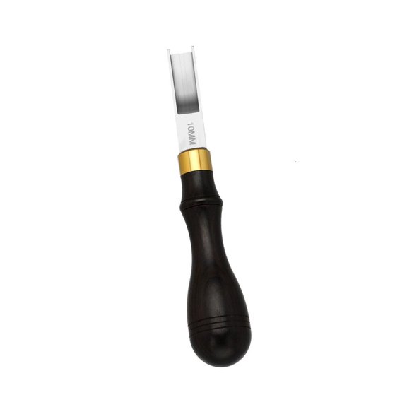 Yammee Leather Edging Skiving Beveler Tool Wood Handle Leather Edging Trimming Tool