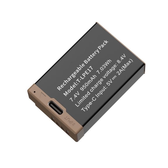 Yammee Lithium Battery LPE17 for R50 M6 800D M6200D 2nd 850D Camera Models Feature Direct USB Charging Design with Cable