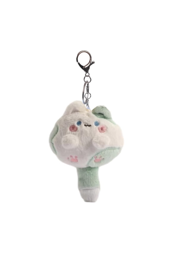 Yammee Lovely Cat Squeaking Pendant Creative Bag Charm Keychain Stuffed Animal Keyrings Plush Key Rings Handmade Jewelry
